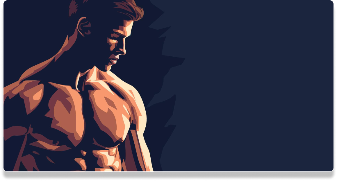 closeup handsome man with sculpted body dark background 1332475 33029 1